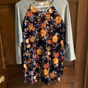 Lularoe Randy size 2X multi colored floral shirt